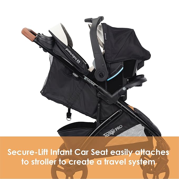 Baby Trend Tango PRO Travel System with Secure-Lift Infant Car Seat, Dash Tan