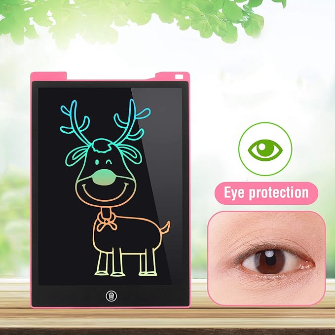 12-Inch LCD Writing Tablet for Kids Doodle Board, Electronic Sketch Drawing Tablet Drawing Pad Activity Games Drawing Board, LEYAOYAO Toddler Travel Learning Toy - Gift for 3-6 Years Old Girl Boy