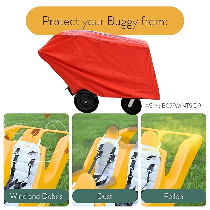 Children’s Factory 6-Passenger Bye-Bye Buggy, Daycare Multi-Passenger Stroller With Never-Flat "Fat Tire", Yellow