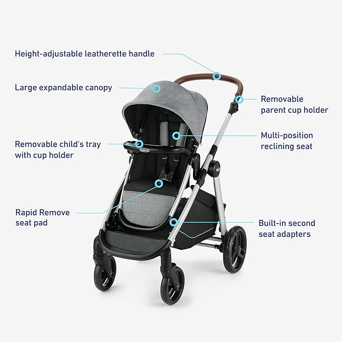 Graco Modes Nest2Grow Travel System, Ren with Expandable Double Stroller