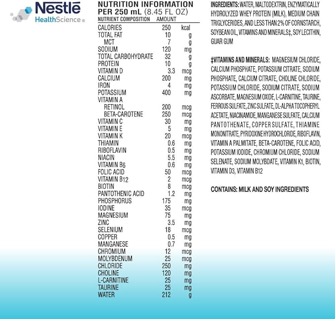 Nestle Peptamen Tube Feeding Formula Unflavored 250 mL Carton 24 Ct