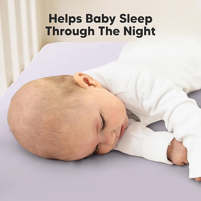2-Pack Waterproof Crib Sheets for Girl, Boy - Organic Cotton 52X28 Fitted Crib Sheets Neutral, Crib Mattress Protector Sheets, Soft Toddler Bed Sheets, Washable Infant Fitted Baby Crib Sheets (Lilac)