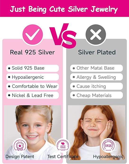 Unicorn Necklace for Girls, Initial Necklaces for Little Girls Kids Children, Hypoallergenic 925 Sterling Silver Kids Jewelry Colorful CZ Unicorn Gifts for Birthday Kindergarten Graduation Wedding