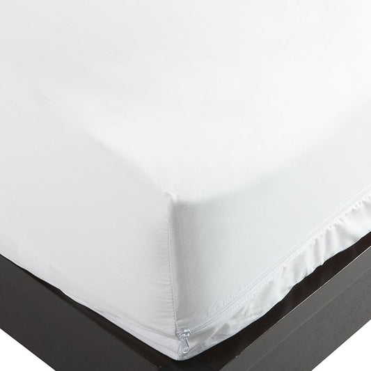 National Allergy Superior 100% Cotton California King Mattress Protector Zippered - 73" x 84" x 9" - Hypoallergenic Bed Encasement - Breathable Dust Proof Cover - Oeko-TEX Standard 100 Certified