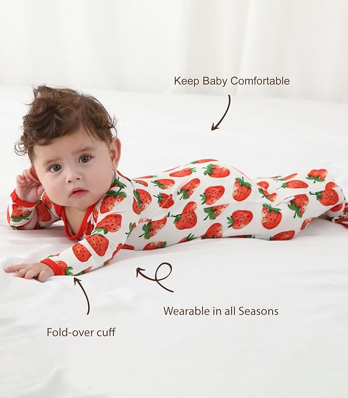 Baby Sleeper Gown Viscose from Bamboo Newborn Nightgowns Unisex Long Sleeve Sleep Sack
