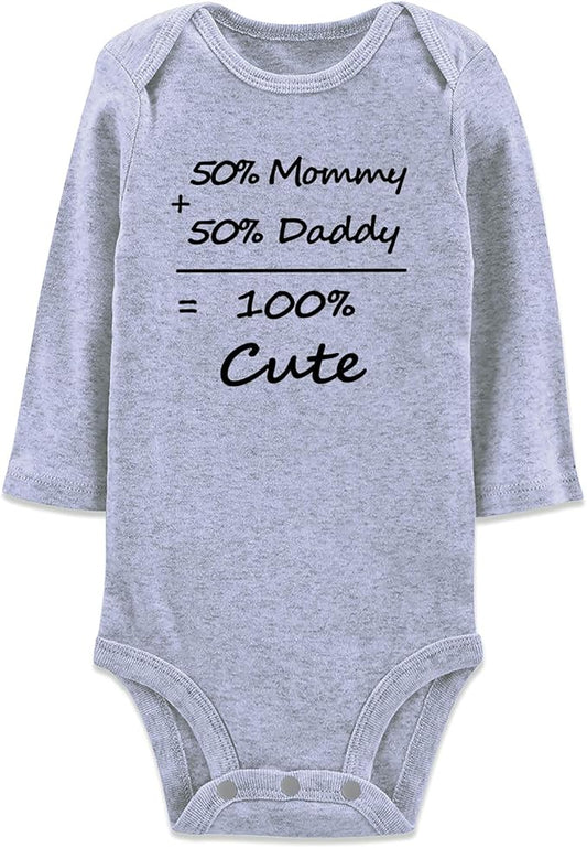 UNIFACO Unisex Baby Funny Saying Outfit Short and Long Sleeve Bodysuits Romper 0-18M