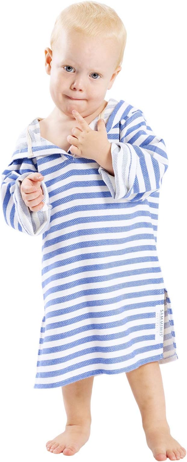 SAMMIMIS Toddler Bathrobe & Swim Cover Up for Girls & Boys - Hooded Baby Beach Towels - Poncho Towels for Baby - Turkish Cotton - XS (6 Months to 2 Years)
