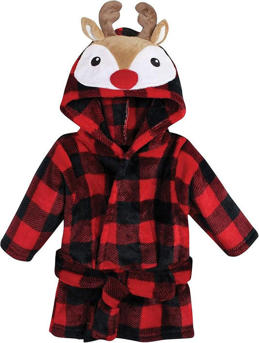 Hudson Baby Unisex Baby Plush Animal Face Bathrobe