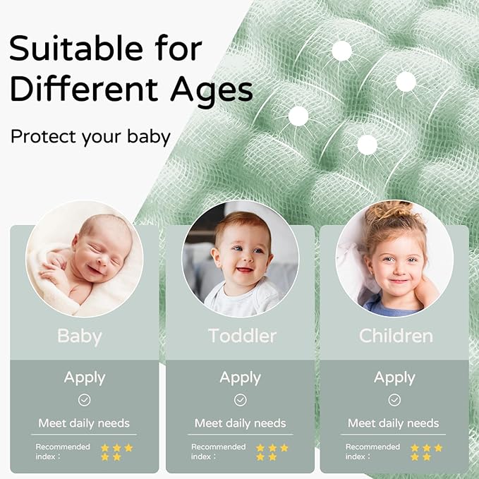 Yoofoss Hooded Baby Towels for Newborn 2 Pack 100% Muslin Cotton Baby Bath Towel with Hood for Babies, Infant, Toddler and Kids, Large 32x32Inch, Soft and Absorbent Newborn Essential
