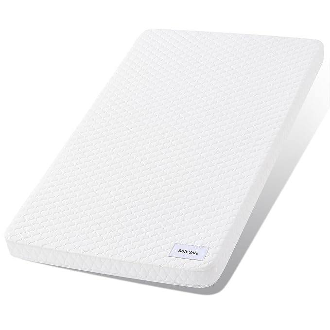 Pro Goleem Baby Bassinet Mattress Pad 33"x19" Rectangle, Waterproof Soft Cover Gel Memory Foam, Dual Side Cradle Mattress fit Jimglo/ANGELBLISS 3 in 1/BabyBond/Cowiewie Baby Bassinet