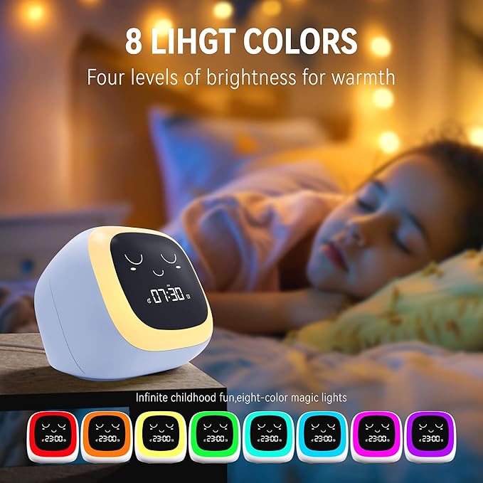 OK to Wake Alarm Clock for Kids, Toddler Sleep Training Clock with Sound Machine, Kids' Night Light, Digital Alarm Clock for Boys' and Girls' Bedrooms