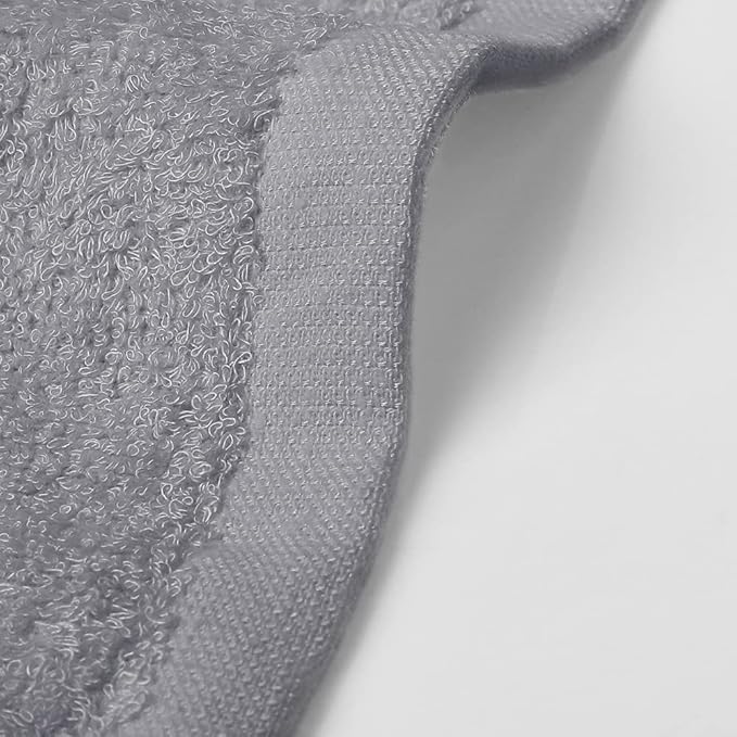 Yoofoss Luxury Washcloths Towel Set 10 Pack Baby Wash Cloth for Bathroom-Hotel-Spa-Kitchen Multi-Purpose Fingertip Towels & Face Cloths Light Grey