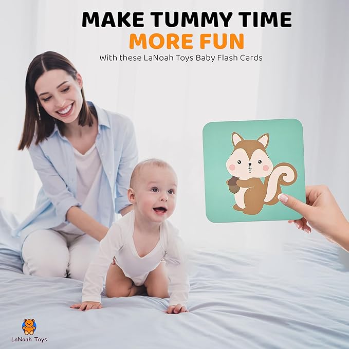 Baby Flash Cards: High Contrast Visuals for Babies - 4 Sets of Visual Stimulation Cards for Each Stage of Development. 80 Cards in Complete Set. Baby Essentials for Your Einstein.