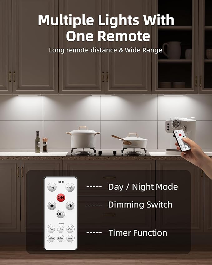 EZVALO Under Cabinet Lighting with Charging Station, Rechargeable Motion Sensor Light Indoor, Dimmable Closet Lights Wireless, 5700K, Motion Activated Under Counter Lights for Kitchen,Pantry(3 Pcs)