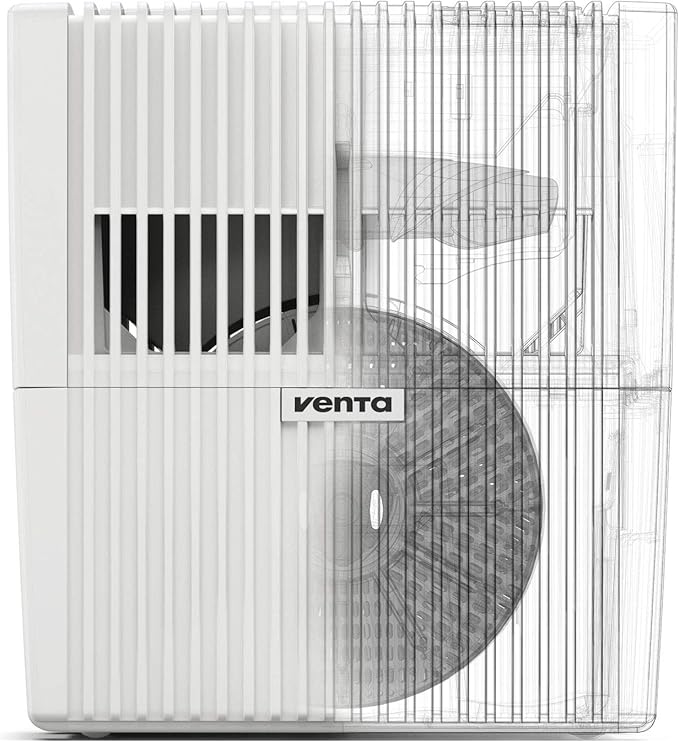 Venta LW25 Comfort Plus Humidifier in White - Filter-Free Evaporative Humidifier for Spaces up to 485 ft²