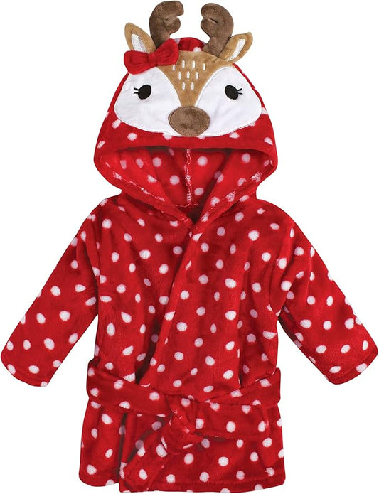 Hudson Baby Unisex Baby Plush Animal Face Bathrobe