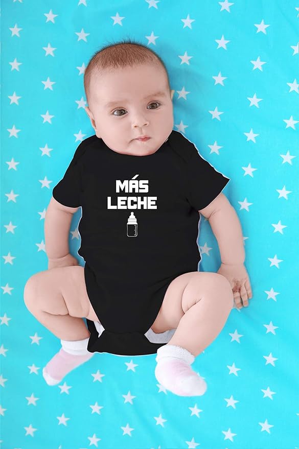 CBTwear Mas Leche - Baby Clothes - Funny Newborn Bodysuit Outfits for Boys and Girls