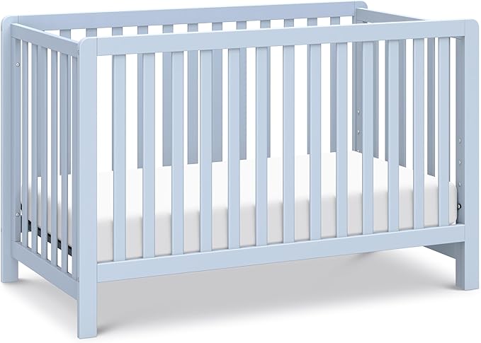 Carter's by DaVinci Colby 4-in-1 Low-Profile Convertible Crib in Powder Blue, Greenguard Gold Certified