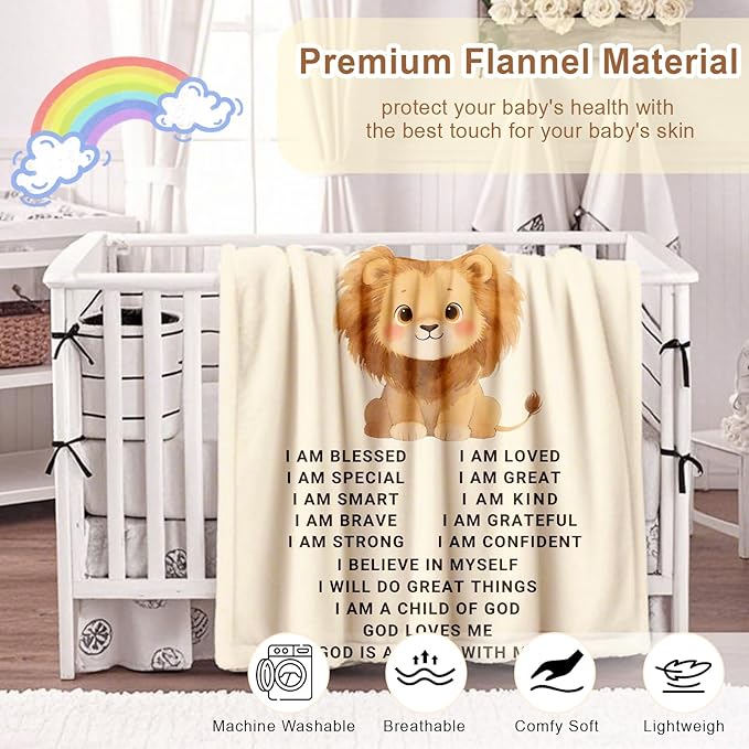Ship Next Day, Personalized Baby Blanket for Boys Girls - Printed in USA, Custom Baby Blanket with Name Super Soft Plush Flannel, Easter Christmas Brithday Gifts for Baby Shower Kids Toddlers Newborn