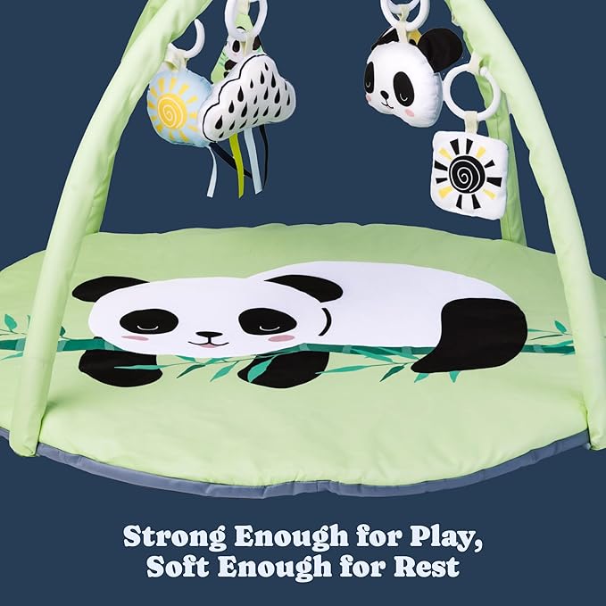 Todale Baby Play Gym with Toys - Activity Mat, Tummy Time Panda, Convertible Floor Gym & Mobile Baby Activity Center, Infant & Newborn, Boys & Girls Gifts, 0-36 Months - Newborn Essentials Must Haves