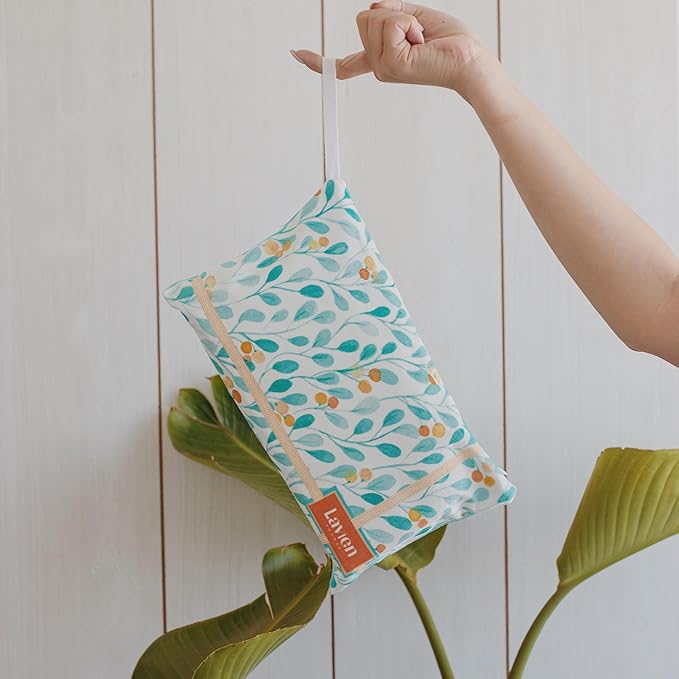 Lavien Home 12 Pack Rayon from Bamboo Washcloths with Multi-Purpose Clutch Bag, Ultra-Soft Absorbent Towels for Face, Body, Shower, Make-Up, Baby, and More - Cloud Touch 10"x10" (Lilac)