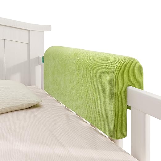 Bed Rail Bumpers Protector, Hospital Bed Rails Padding, Loft Beds and Bunk Beds Bumpers Protector, Premium Soft Memory Foam - Anti-Bump | Fall Prevention, Size 35.4 x 5.5 x 11.8 Inches, Green