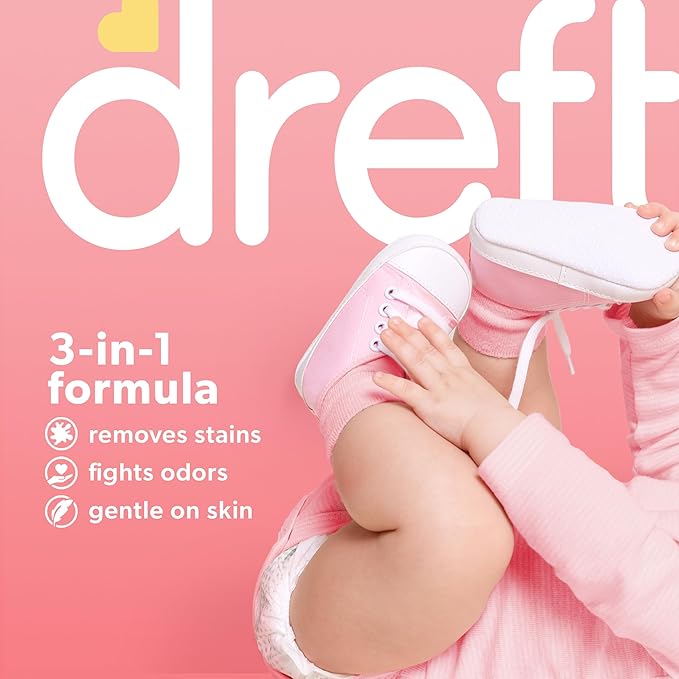Dreft Newborn Baby Liquid Laundry Detergent, Gentle on Sensitive Skin, HE Compatible, 2 Pack, 32 Loads Each, Baby Laundry Detergent, Newborn Essentials