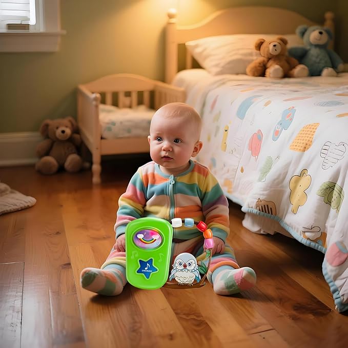 Baby Musical Toy, Educational Toddler Sensory Toys,Toy with Music for Babies Ages 3 Months+,Educational Take Along Tunes Toy for Toddlers