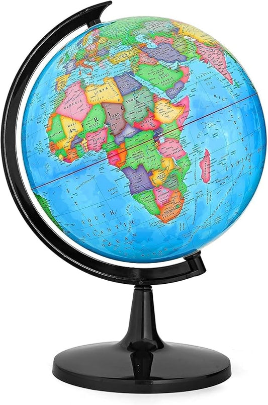 GOCHANGE Political Globe, 13in Educational Globes for Classroom, Educational Tool for Teachers, Parent, 360° Spinning Globe, Suitable for Age 8+ Children