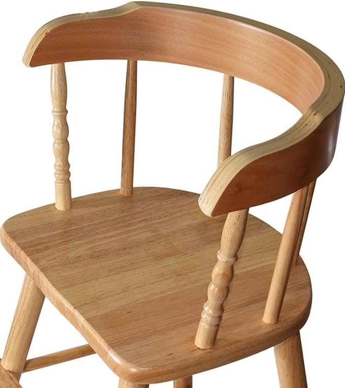 Sargent's Sons Amish Style Wooden Youth Chair, Desk, Youth Dinning Chair with Step & Arms | (Clear Coat Finish)