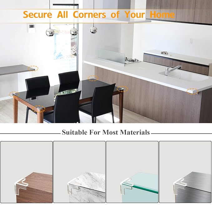 12 Pack Corner Protector, Clear Corner Guards Table Edge Protectors, Baby Safety Corner Bumpers Covers, Furniture & Sharp Corner Baby Proofing, T Shaped(1.4"x1.4" x1.4")