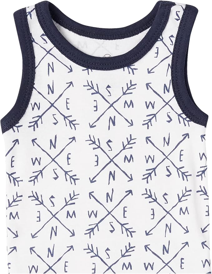 HonestBaby Sleeveless Muscle T-Shirts 100% Organic Cotton for Infant Baby and Toddler Boys, Girls