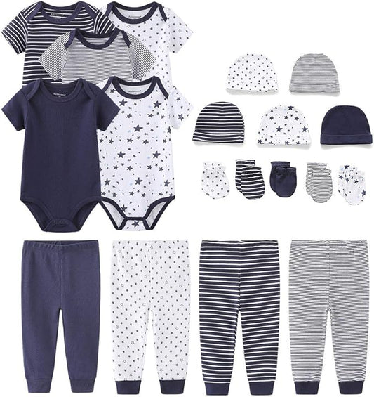 Kiddiezoom Newborn Baby Girl Boy Clothes Baby Outfits Pants Bodysuits Gifts Set Layette Set 0-3 Months