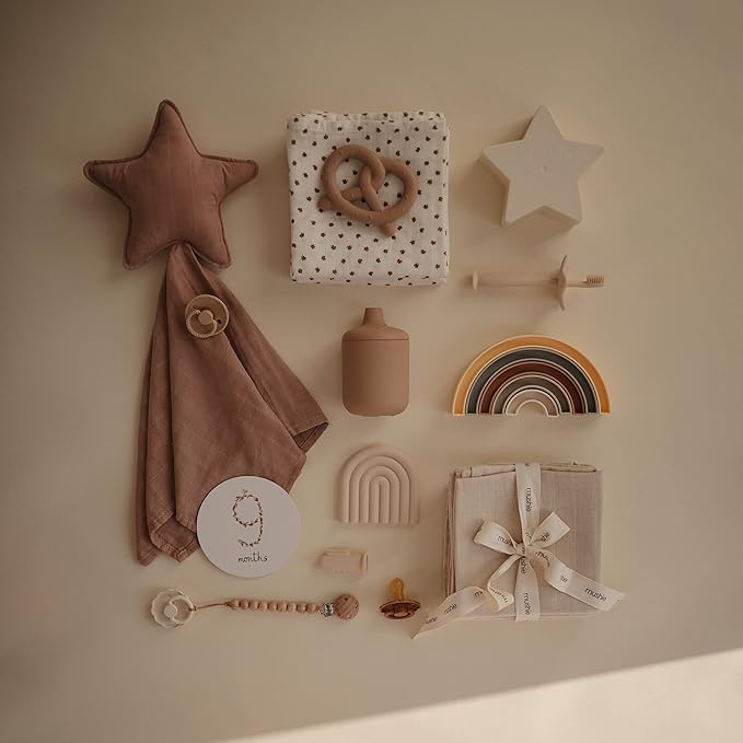 mushie Silicone Baby Teether Toy | Pretzel