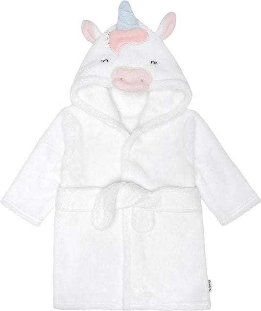 Gerber Unisex Baby Plushy Soft Hooded Animal Character Bathrobe