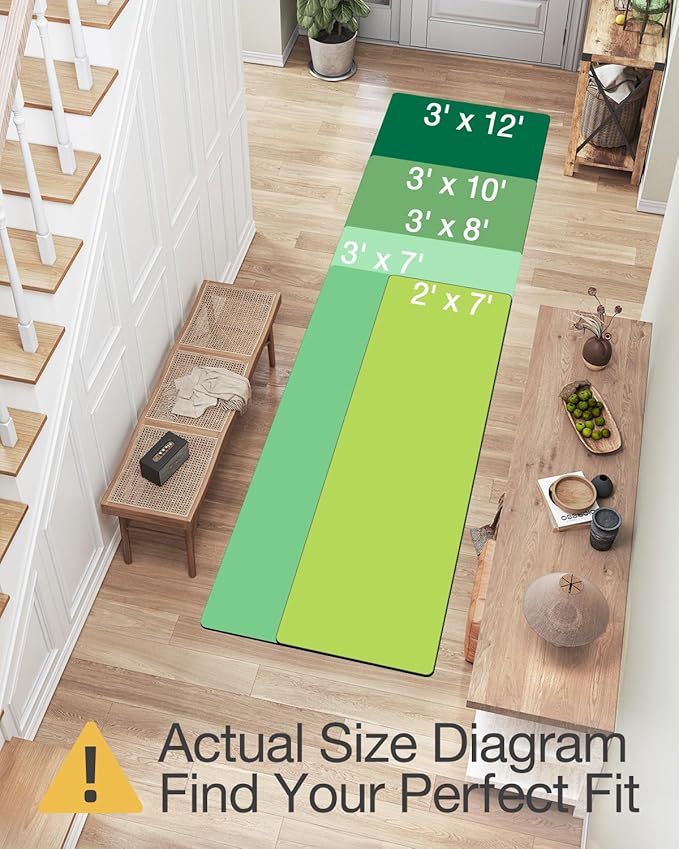 LUMI Jute Runner Rug Non Slip for Hallway, 3'x12' Natural Rustic Carpet No Shedding, Farmhouse Braided Area Mat Indoor High Traffic for Living Room, Entryway, Kitchen, Laundry