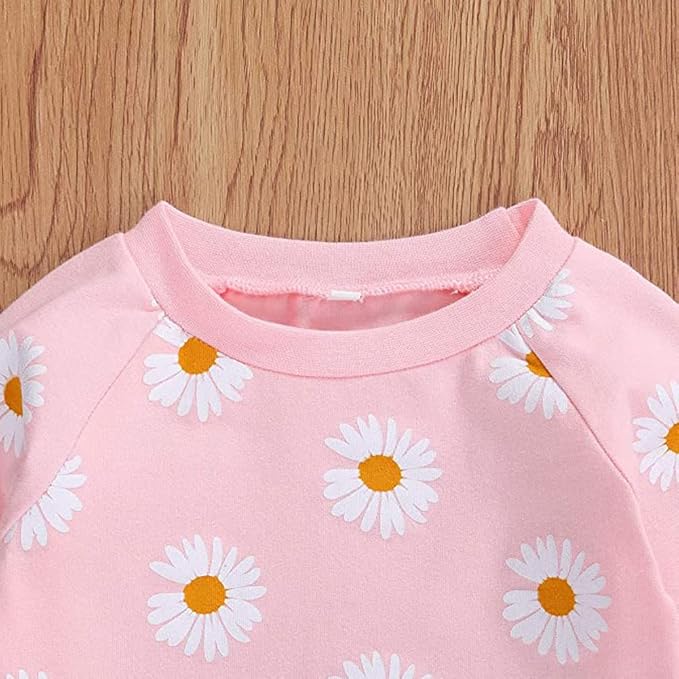 Cute Toddler Baby Girls Clothes Set Long Sleeve T-Shirt and Pants Kids 2pcs Outfits