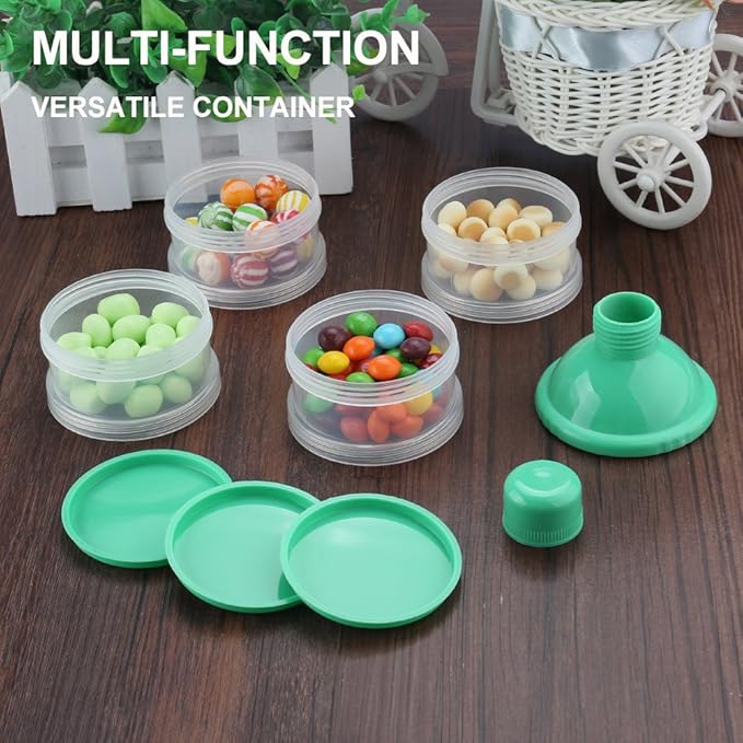 Accmor Formula Dispenser On The Go, 4 Compartments Stackable Formula Container for Travel, Baby Milk Powder Kids Snack Container, BPA Free ﻿