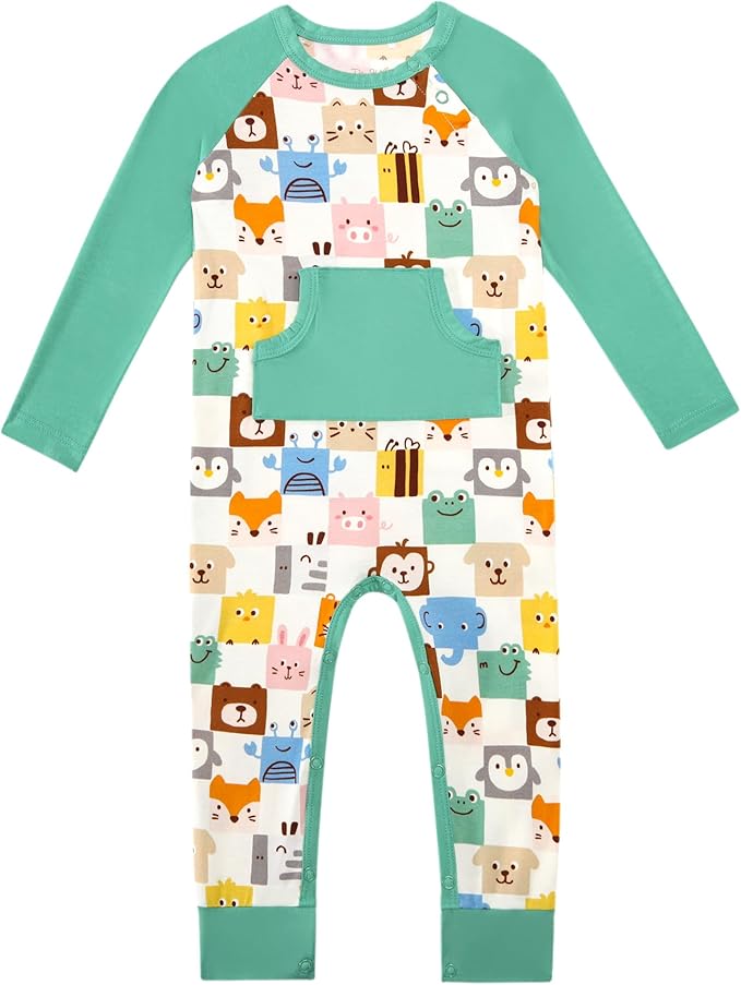Baby Boys Girls Romper-Viscose Made from Bamboo, Long Sleeve Jumpsuits Soft Footless Rompers, Unisex