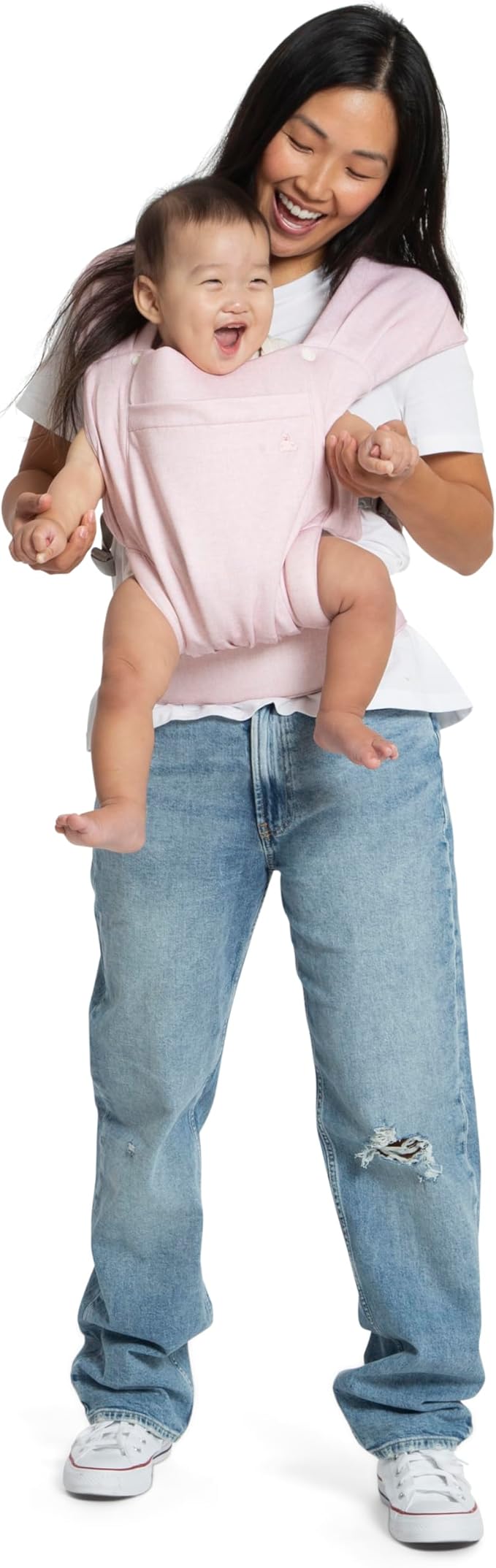 babyGap by Delta Children Legacy 3-in-1 Baby Carrier – Newborn to Toddler (Holds 7.5 to 25 lbs.), Face-in and Face-Out Baby Carrier Wrap with Lumbar Support, Ergonomic, Blush