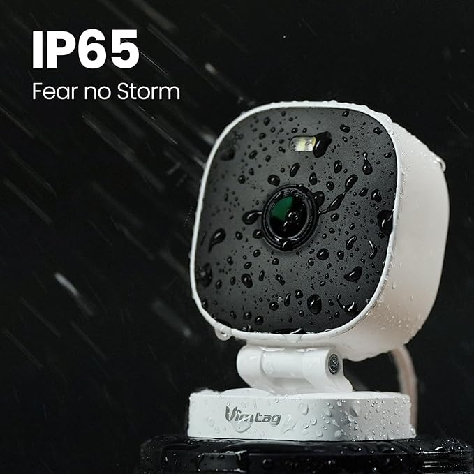VIMTAG Security Camera, 3.5K/6MP Outdoor/Indoor Wired Plug-in 2.4G Wi-Fi Spotlight Camera for Home Security, 2-Way Audio/Color Night Vision/Human/Motion/Sound Detection, Support Alexa/Up to 512G Card