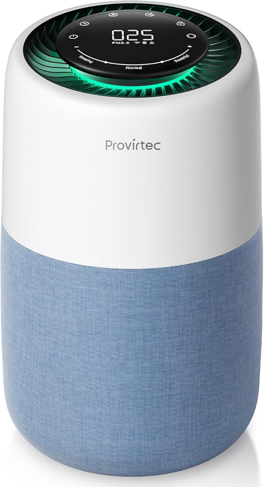 Air Purifier for Bedroom Home, 5-Stage HEPA Filtration System, Covers Up to 916 Ft² with PM2.5 Real-Time Monitor, Auto Mode, Smart WiFi, Reduces Allergies, Dust, Pollen, Pet Dander, Smoke