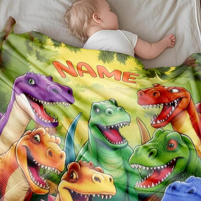Ship Next Day, Personalized Baby Blanket for Boys Girls - Printed in USA, Custom Baby Blanket with Name Super Soft Plush Flannel, Easter Christmas Brithday Gifts for Baby Shower Kids Toddlers Newborn