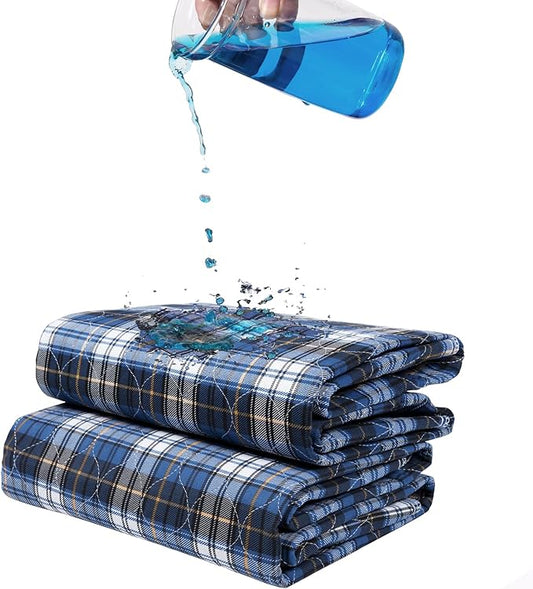 Non-Slip Bed Pads for Incontinence Washable (36" x 52"|2 Pack),Waterproof Bed Pads,Adult Washable Incontinence Bed Pads for Adults,Dog,Kids