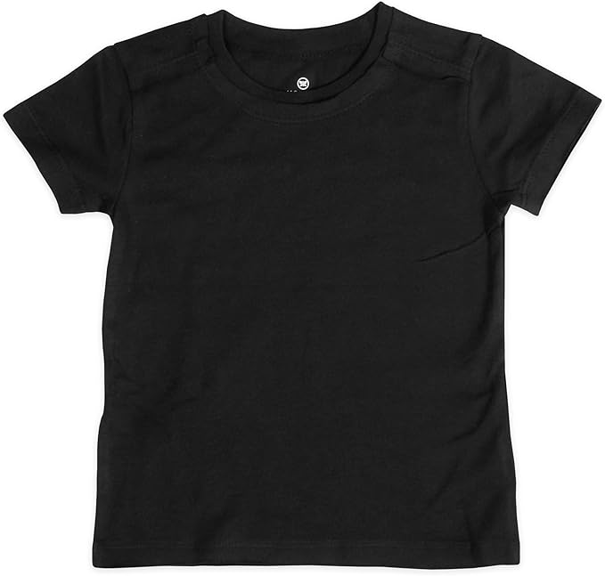 HonestBaby Unisex-Baby 5-Pack Short Sleeve T-Shirts 100% Organic Cotton Baby, Toddler, Little Kid, Boy, Girl, Unisex