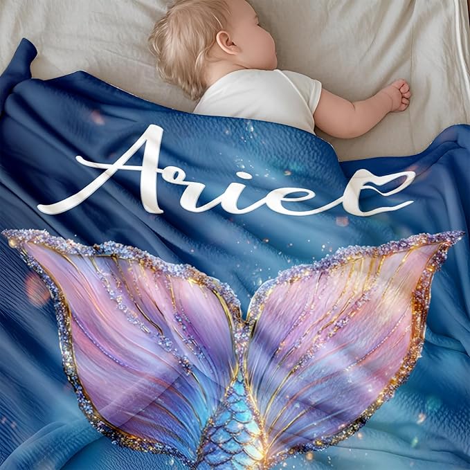 Ships Next Day, Personalized Baby Blanket for Boys Girls - Printed in USA, Custom Baby Blanket with Name Super Soft Plush Flannel, Easter Christmas Brithday Gifts for Baby Shower Kids Toddlers Newborn