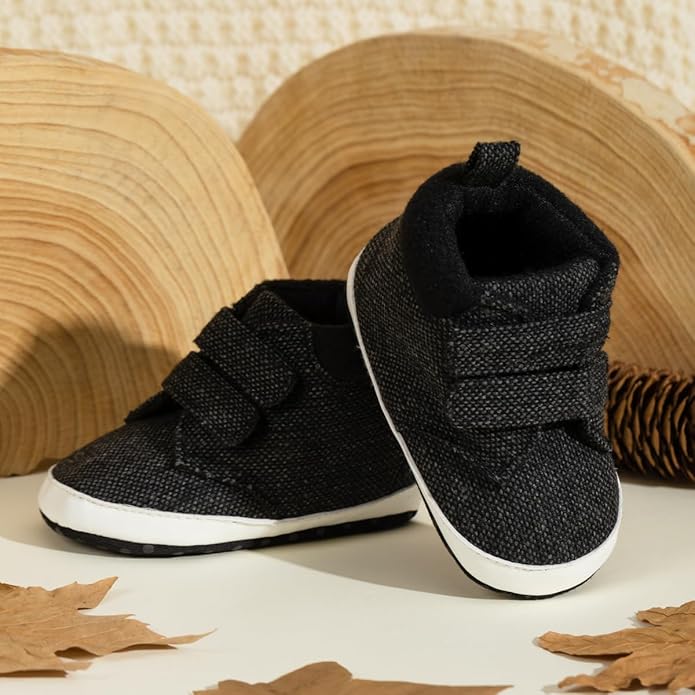 CENCIRILY Baby Boys Girls High Top Sneakers Soft Soles Anti Skid Infant Ankle Shoes Toddler Prewalker First Walking Crib Shoes
