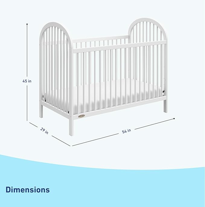 Graco Olivia Convertible Crib and Graco Premium Foam Crib & Toddler Bed Mattress Bundle (White) – GREENGUARD Gold Certified, Standard Crib Mattress, Baby Crib Converts to Toddler Bed & Daybed
