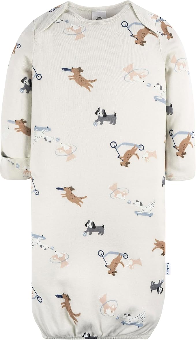 Gerber unisex-baby Baby Boy and Girls 4-pack Sleeper Gown
