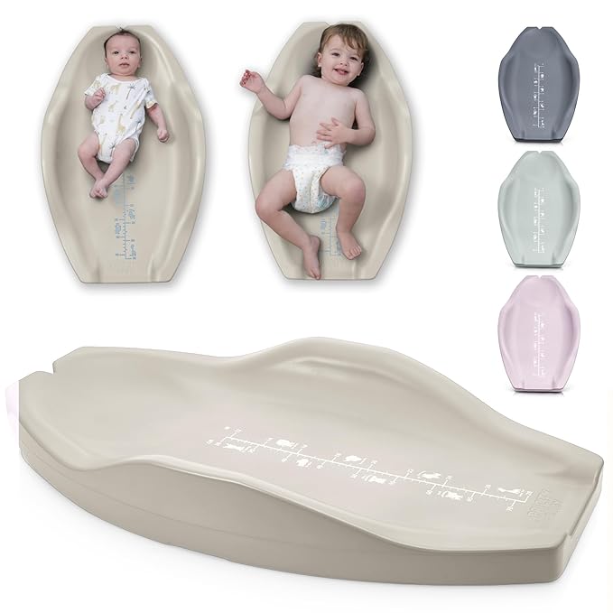 Apricity Baby Changing Pad – Waterproof Wipe-Clean Foam Mat with Raised Sides & Built-in Growth Chart, Extra-Large 31.5″ × 19.7″ – Safe & Comfortable Changing Pad for Newborns to Toddlers (Beige)